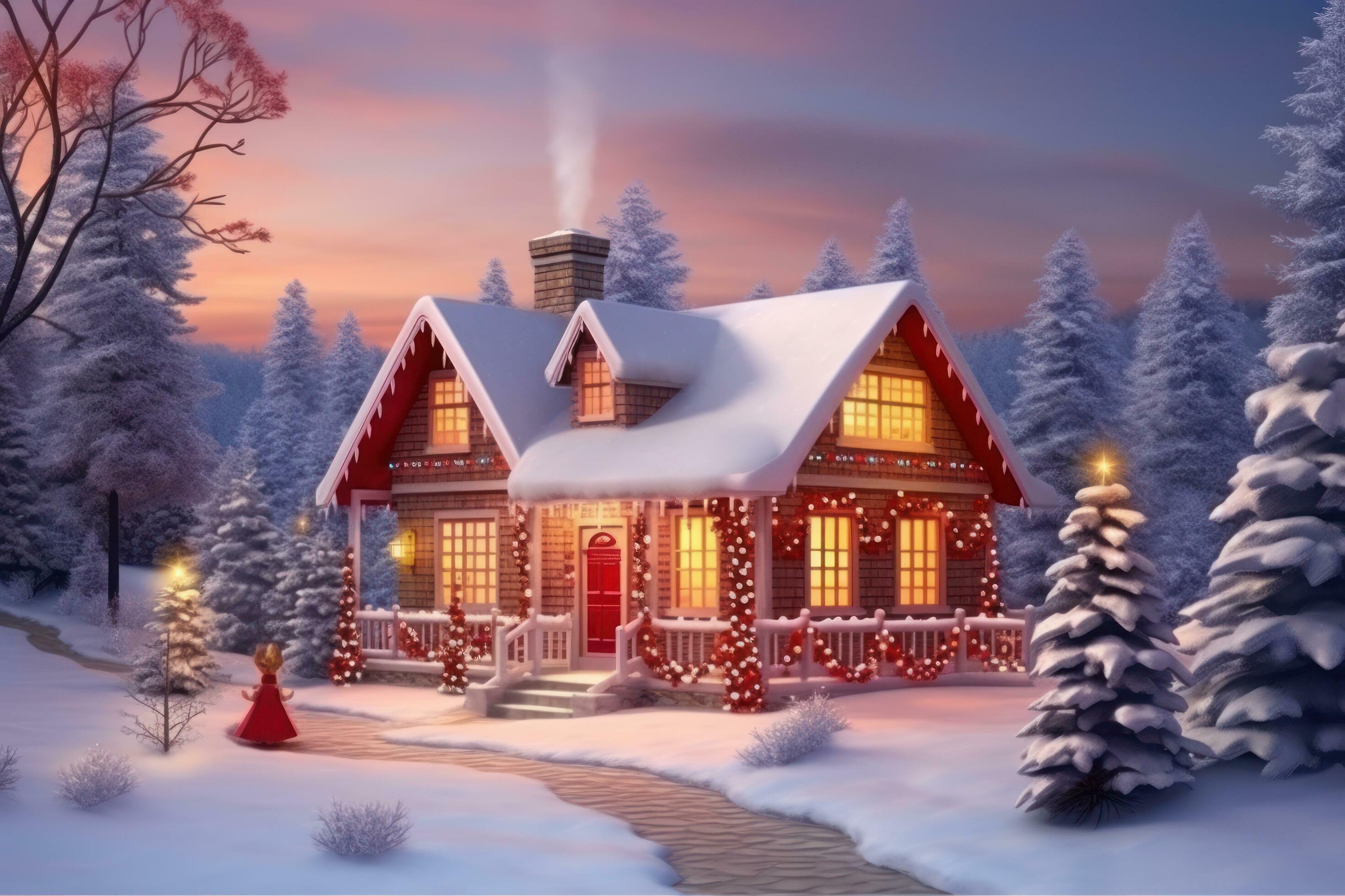 magic christmas house free photo